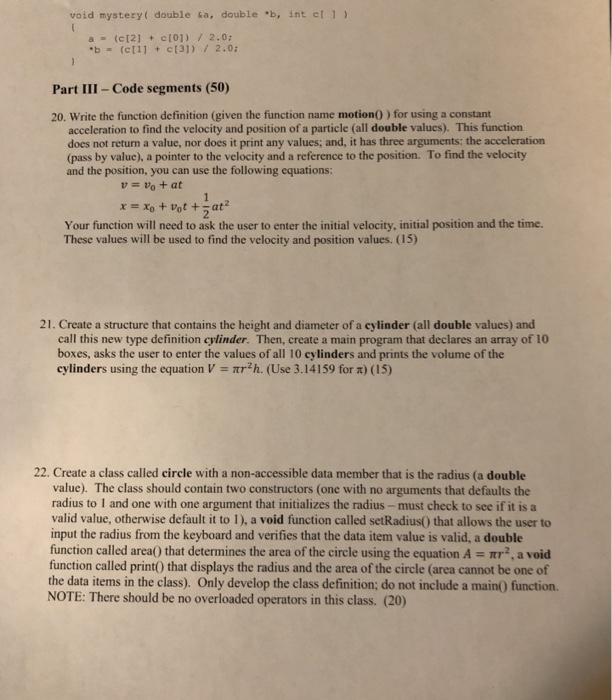 within the class and is global to all the member functions. 2.