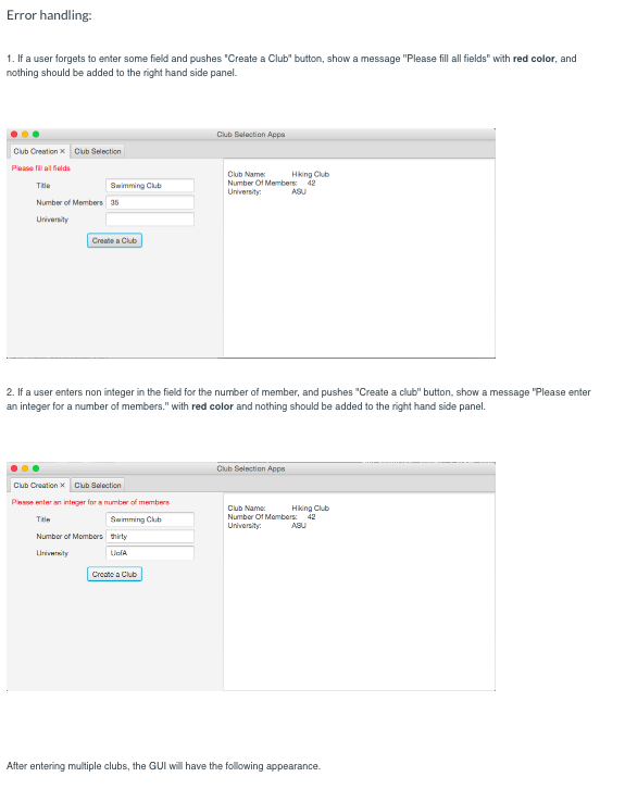 selectPane = new SelectPane(clubList); createPane = new CreatePane(clubList, selectPane); tabPane = new