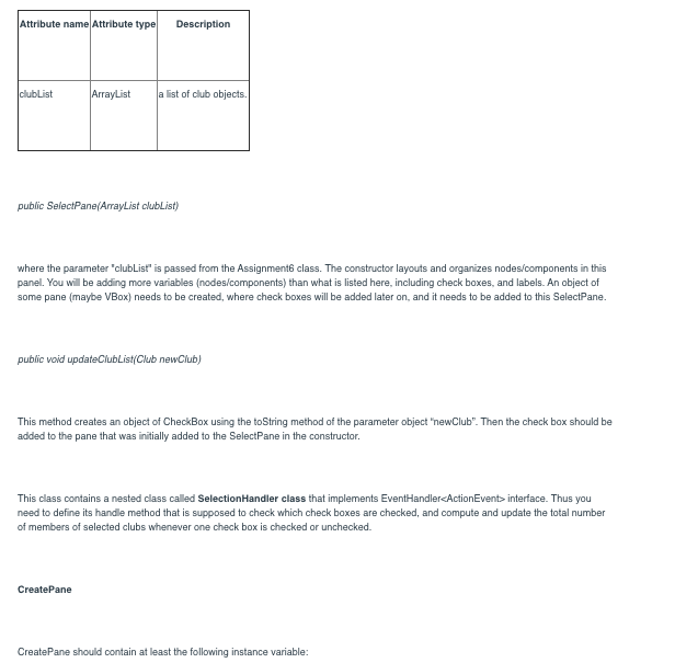 new Scene(root, 900, 400); stage.setTitle("Club Selection Apps"); stage.setScene(scene); stage.show(); } public static