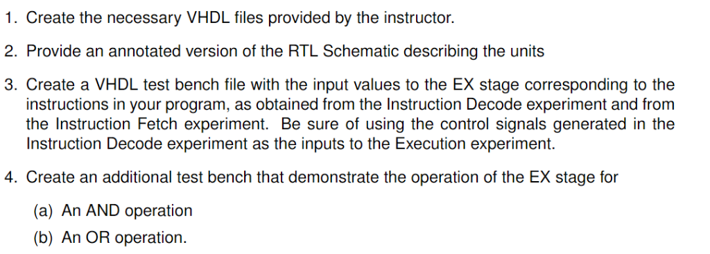 I created a testbench, but it is incomplete. Below is the