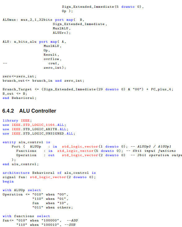 RTL Schematic describing the units 3. Create a VHDL test bench file