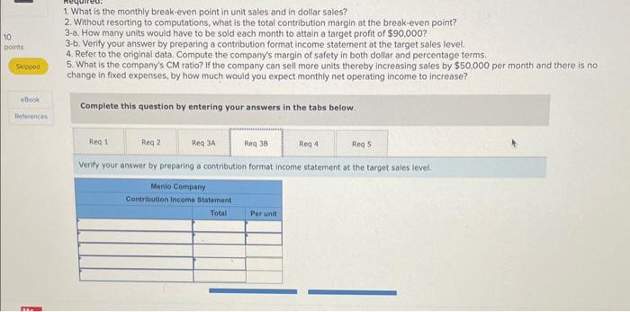 point in unit sales and in dollar sales? 2. Without resorting to