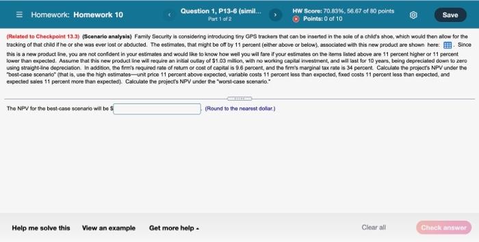 56.67 of 80 points Save Part 1 of 2 Points: 0 of