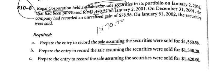  Please solve the problems o on January 2, 2002, mber 31,