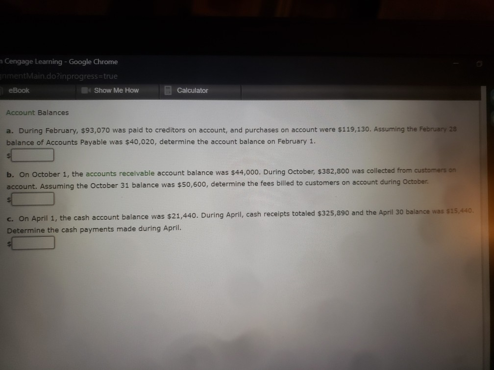  Cengage Learning - Google Chrome nmentMain.do?inprogress=true eBook Show Me How Calculator