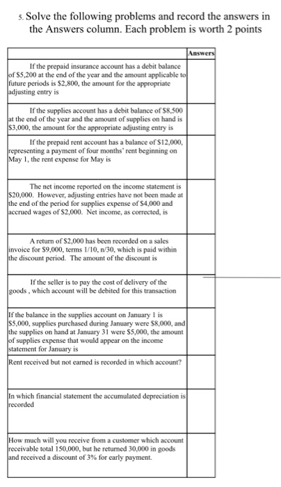  Please & thank you! s. Solve the following problems and record