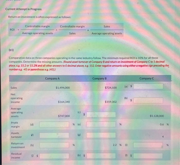  Current Attempt in Progress Return on investment is often expressed as
