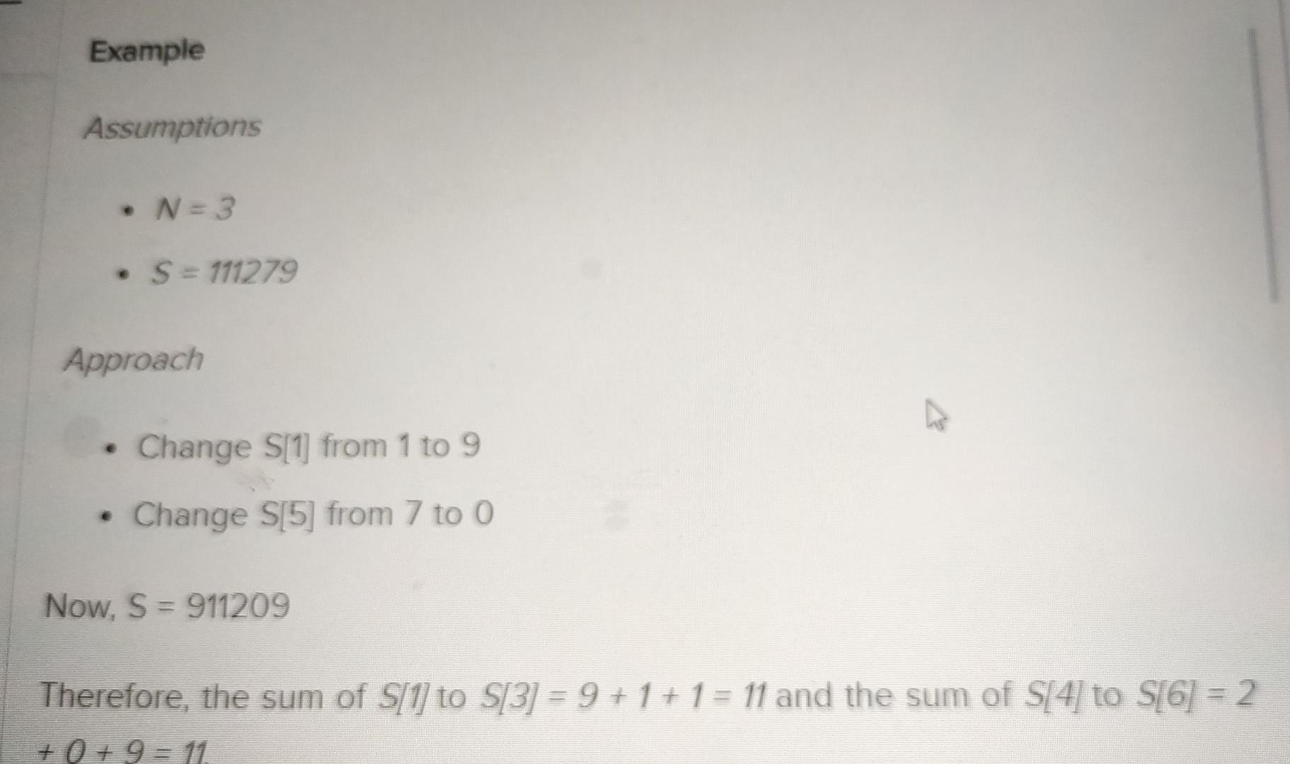 are given a string of length 2N consisting of only digits from