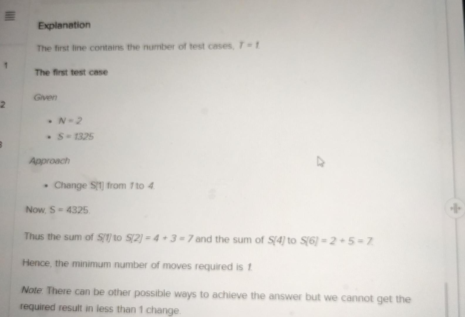 the sum of the first N digits equal to the sum of