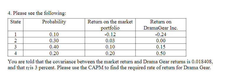 please show all work - no excel formulas 4. Please see the