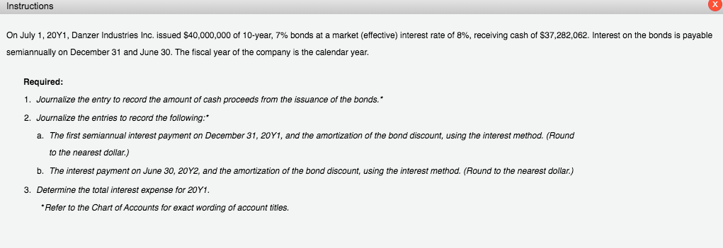 Help please on interest expense and discount on bonds payable Instructions On