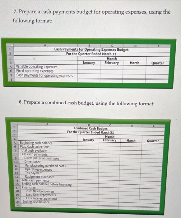 stable at $10 per unit throughout the budget period. Sales for the