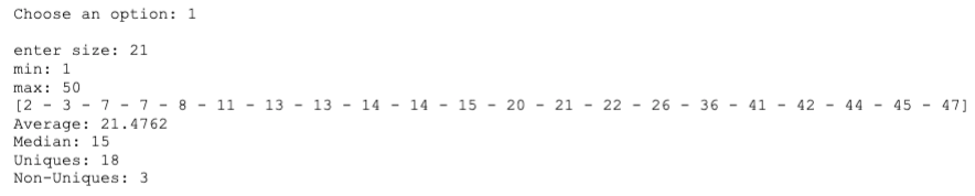 and strings. Part 0 - Create a Menu You should create a