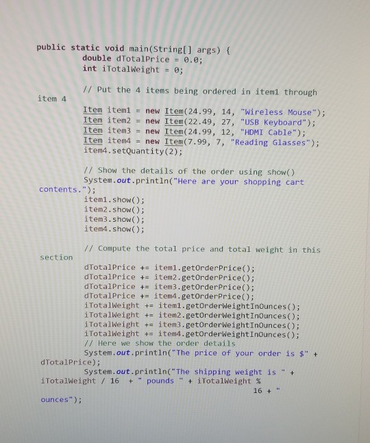 Object- Inventory Item as Object In this assignment the idea is to