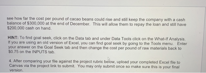 FG Inventory, October 1, 2019 pounds pounds Materials Required per Unit of