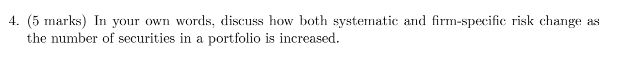 4. (5 marks) In your own words, discuss how both systematic