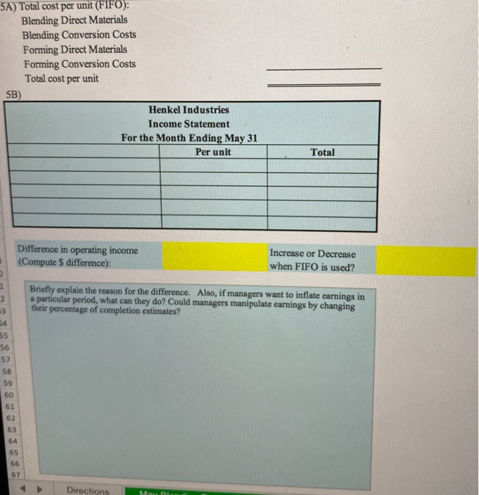 to your graduate assistant(s) Zack Tillotson. Henkel Industries produces its product in