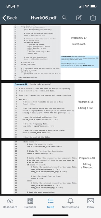 helping you do the first module. With Program6-15 we will do two