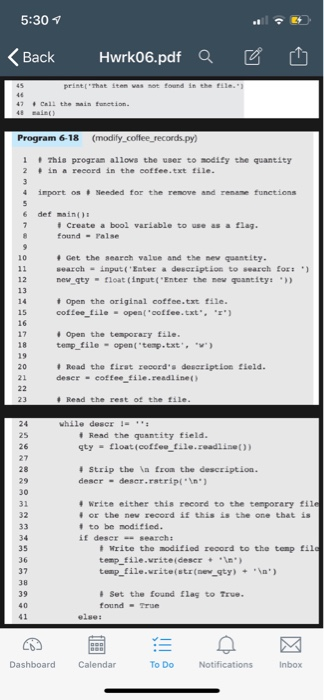 Output (with input shown in bold) Enter the following coffee data: Description: