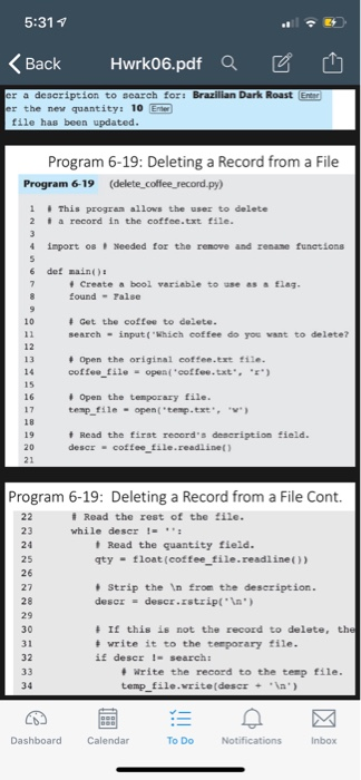 enter another record? Yyes, anything else no: y Er Description: Sumatra Medium