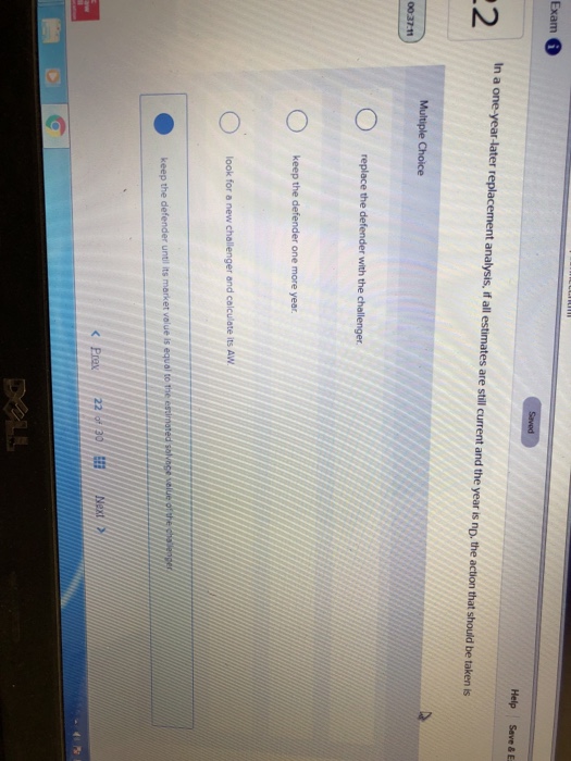  Help Save & E In a one-year-later r analysis, if all