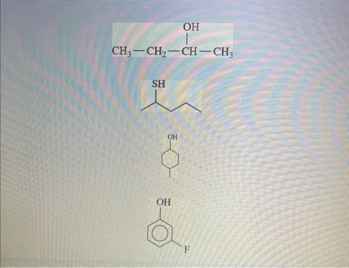 write the IUPAC and commom names for each 