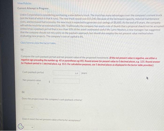 new delivery truck. The truck has many advantages over the company's current