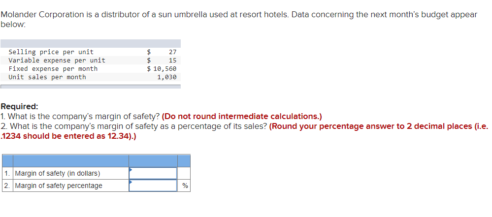 woven basket whose selling price is $28 per unit and whose variable