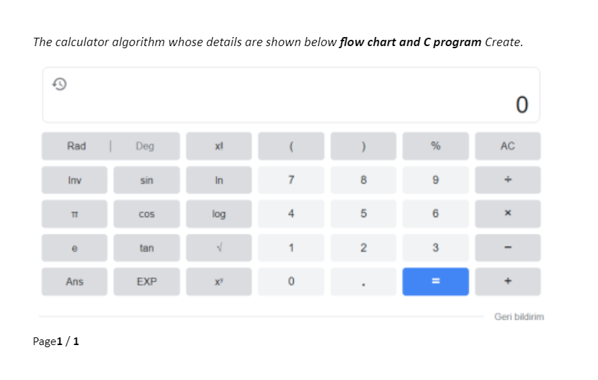  I want to write some calculator code in C. It will
