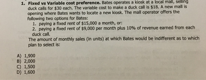  I don't understand please help Bates operates a kiosk at a