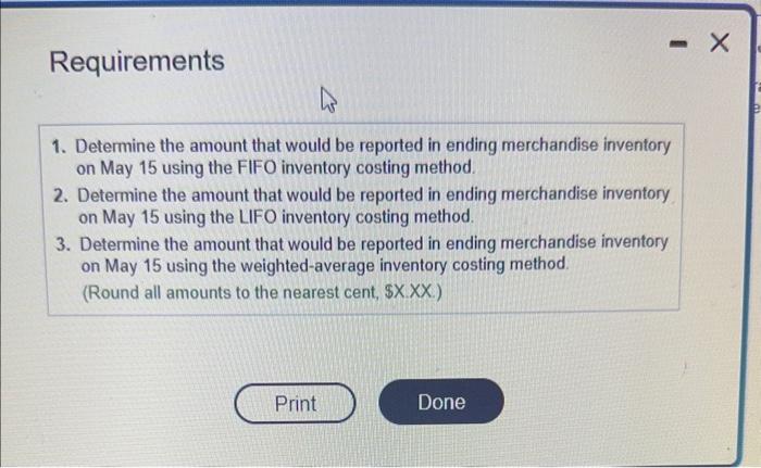 hand balances after each transaction. Once all of the transactions have been