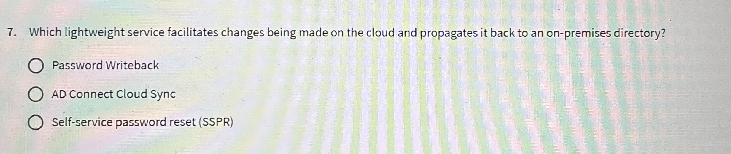  Which lightweight service facilitates changes being made on the cloud and