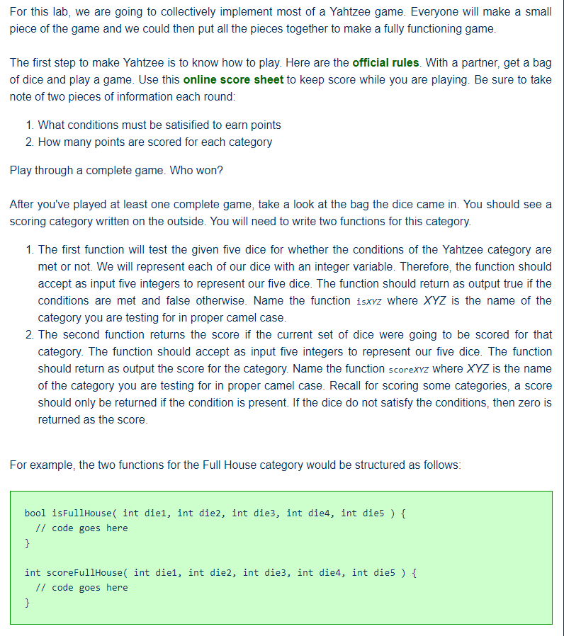  Please write a program with 2 functions for a small straight
