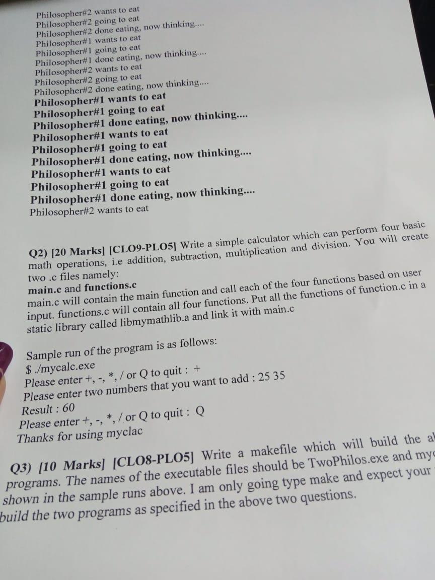 space or anything else besides your SID in the file name. Q1)