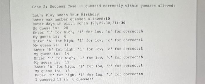 the month you were born. You need to tell the program how