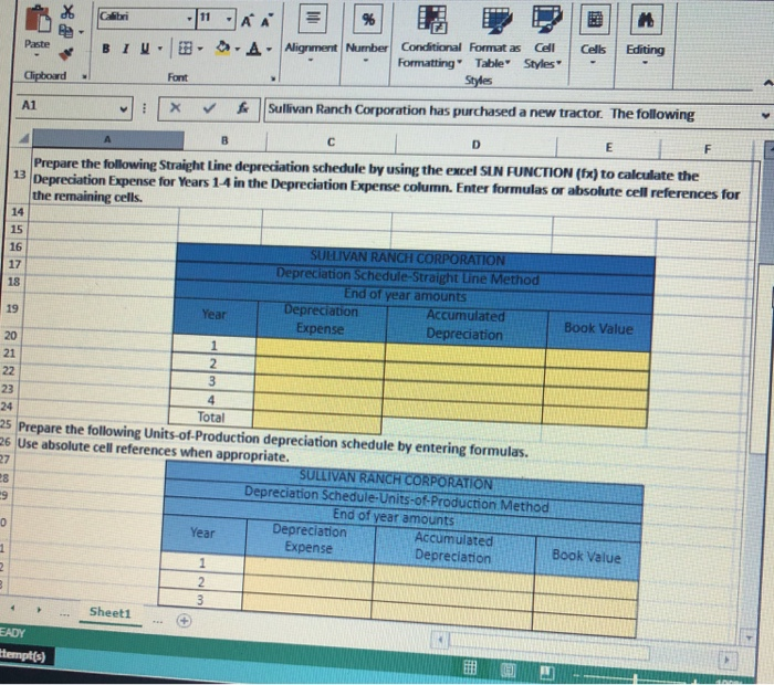 OK Finance Depreciation Schedules- Excel Sign In HOME |INSERT PAGE LAYOUT FORMULAS