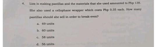 unit and amount of the Cleenest Incorporated if they produce 10,000 units