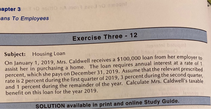  napter 3D moont ans To Employees Exercise Three - 12 Subject: