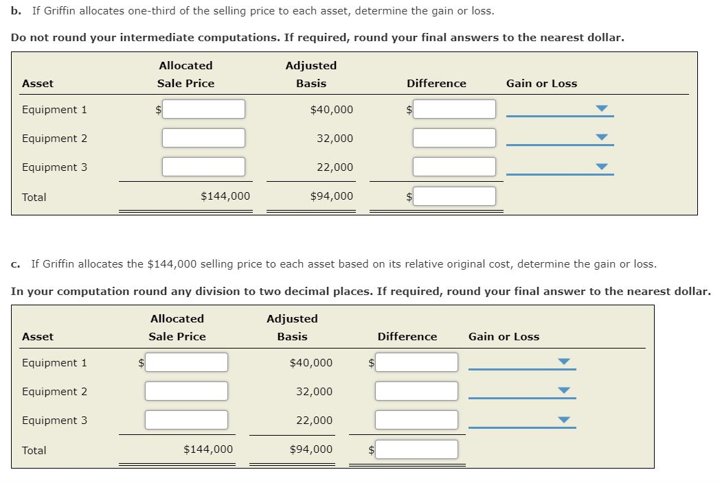 business equipment for a total of $144,000. None of the equipment was