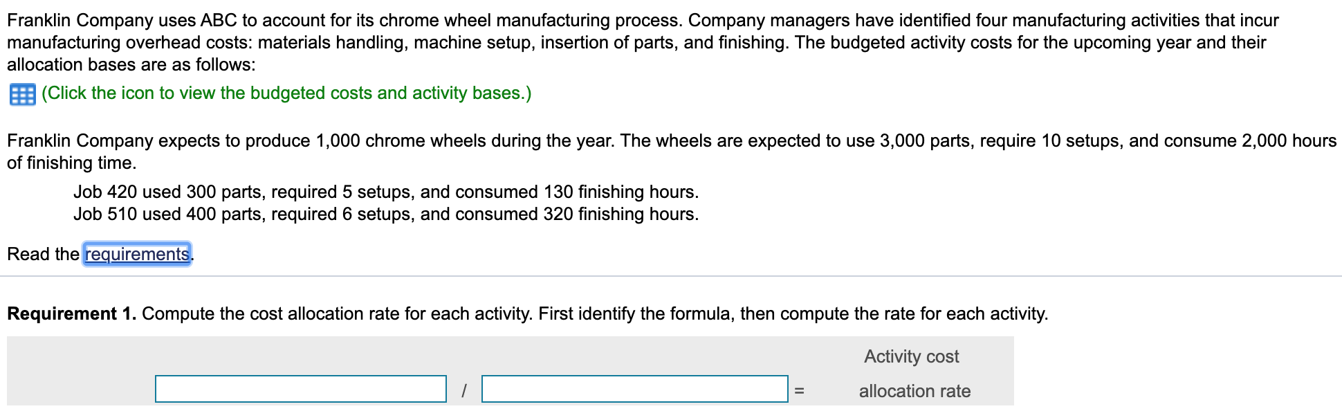 of parts Number of setups Number of parts Finishing. 80,000 Finishing direct
