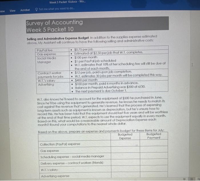  help me please Week 5 Packet 10.docx - Wo... View Acrobat