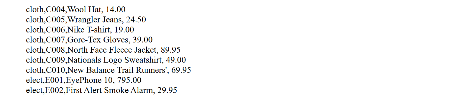 dictionary consisting of each item type as key and all items in