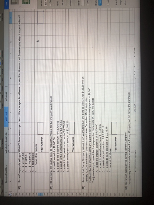  + Opening Start Here! Nadatory Multiple Choice Q1-20 MC 21-40 MC