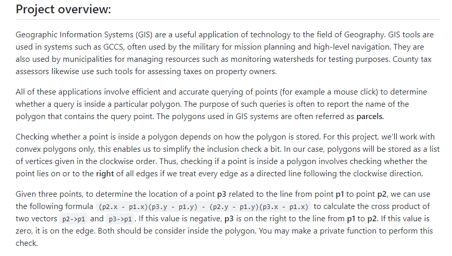 TEST Files: Geographic Information System (GIS) Project Outcomes: Develop a C++ program