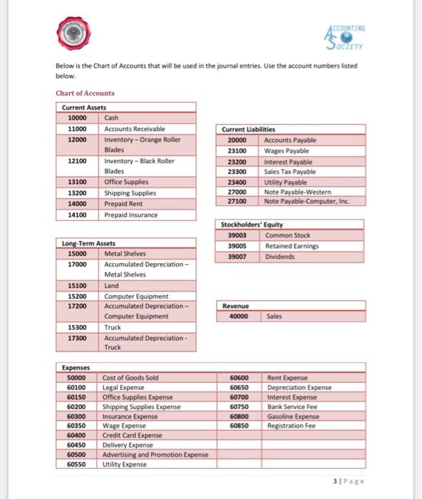 Two Instructions: Before you prepare the ten adjusting journal entries below in