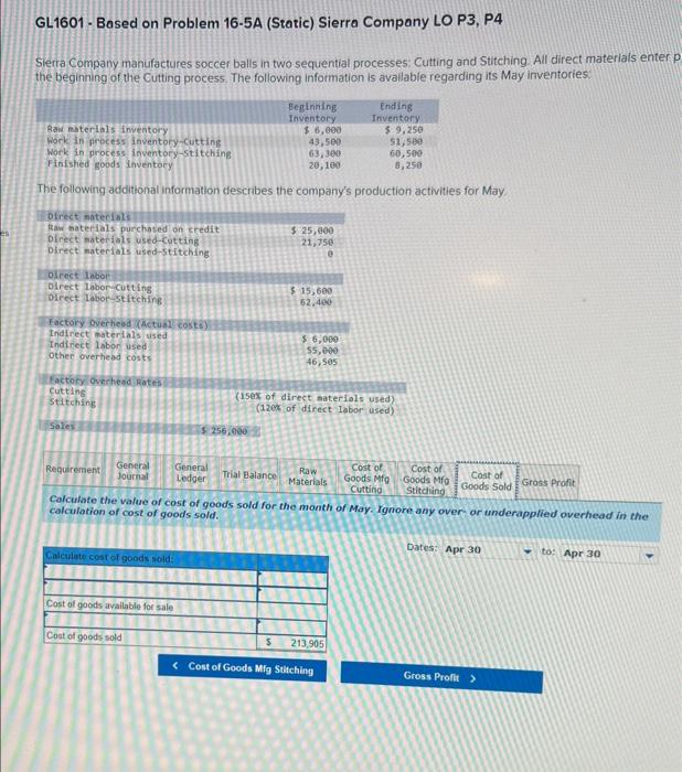 Answer is not complete. \begin{tabular}{|c|c} \hline Cost of Goods MfQ Stitching &