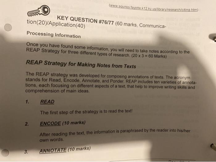 Not sure what this means ? please helpthis is for english (www.squires