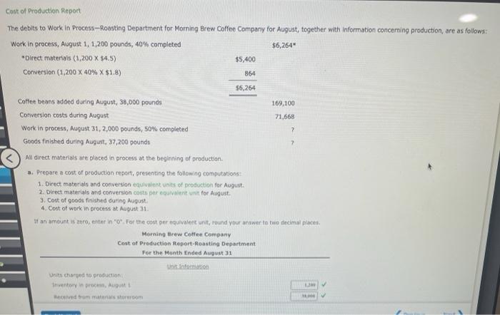 please answer the costs allocated to completed and partially compelted units section.