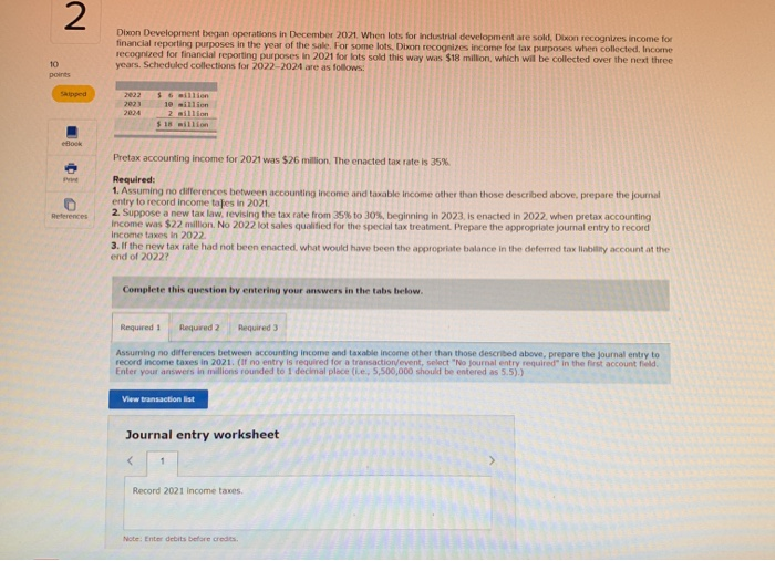  Dixon Development began operations in December 2021. When lots for industrial