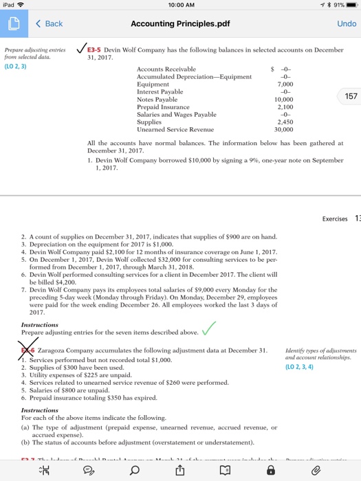  Please help, what are the correct adjusted journal entries for problem